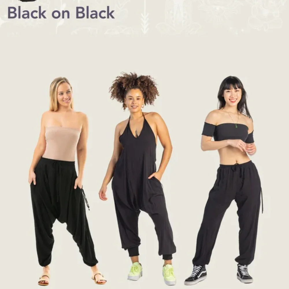 Black Bundle: Jumpsuit + Miami Jogger + Savannah Harem Pants - Picture 1 of 12